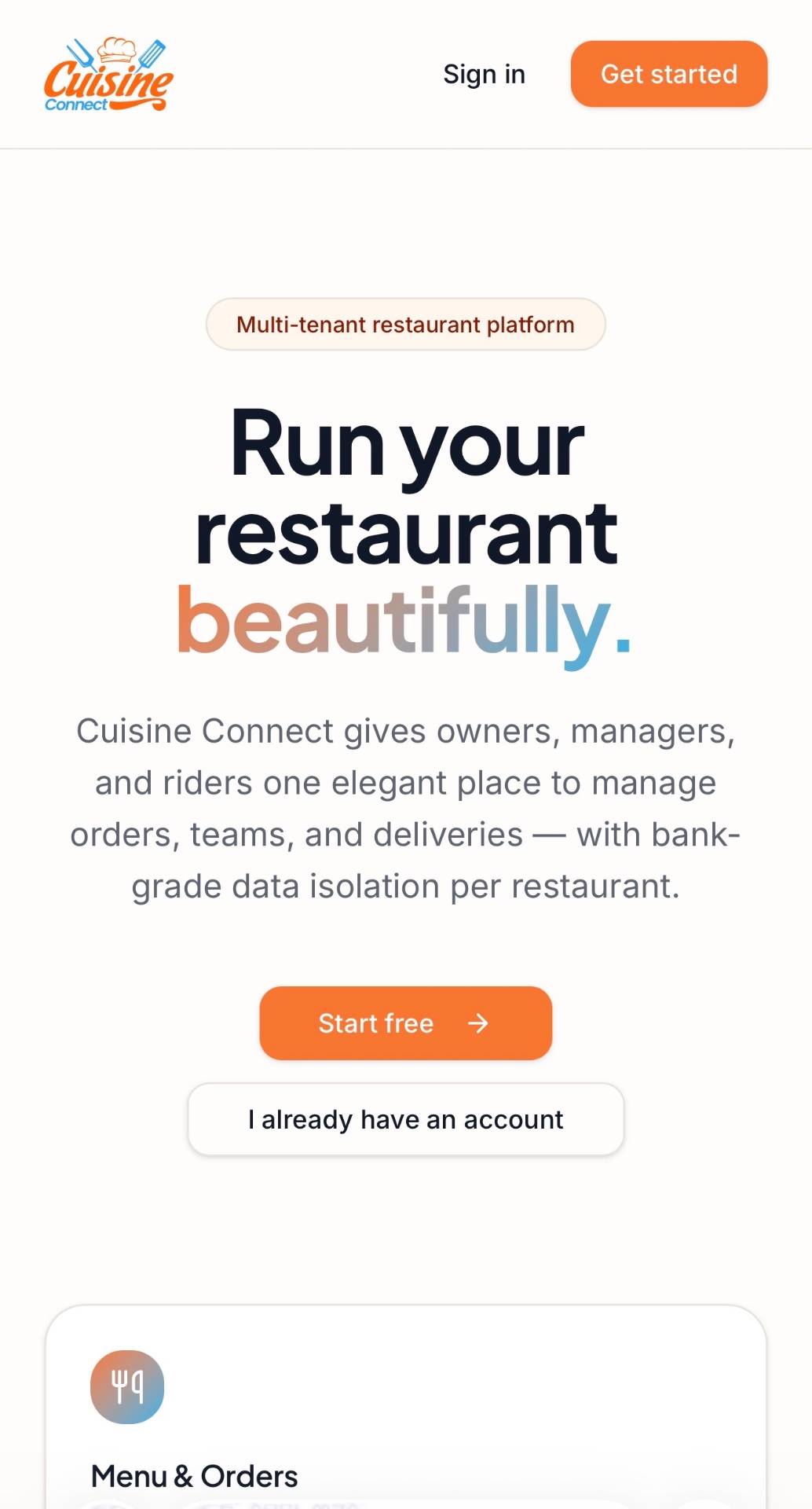 Cuisine Connect screenshot