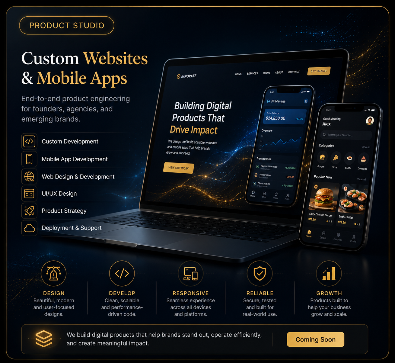 Custom Websites & Mobile Apps screenshot