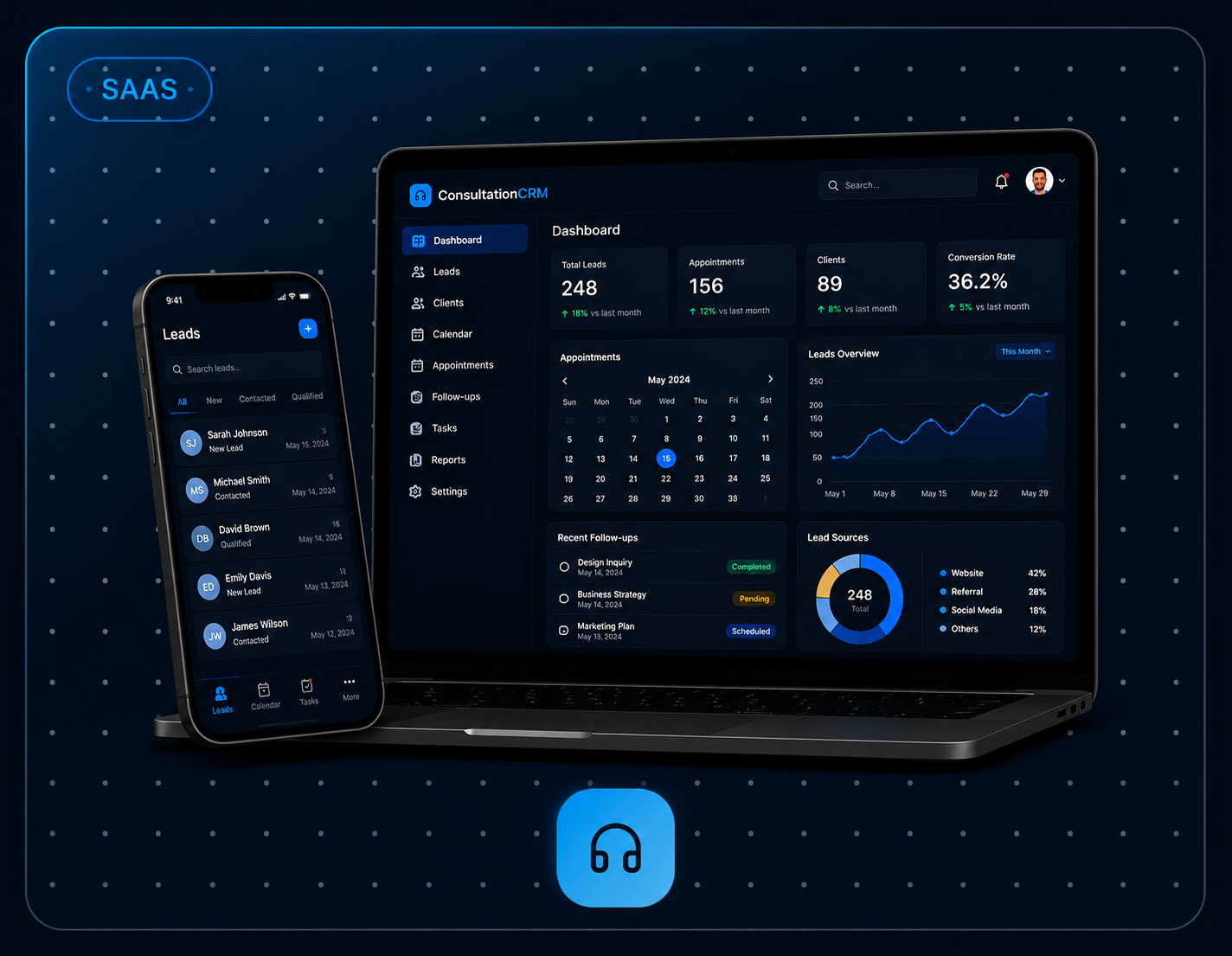Consultation Center CRM screenshot